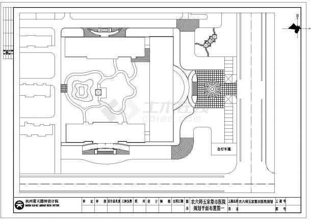医院设计_某市医院规划总平面CAD图-图一
