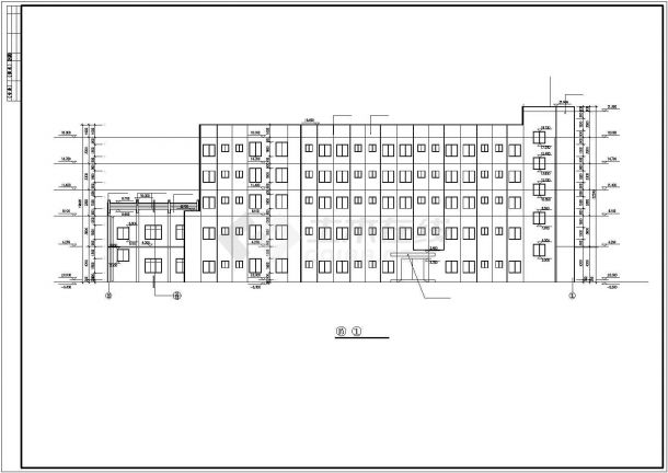某高校食堂宿舍综合建筑设计CAD图纸-图二