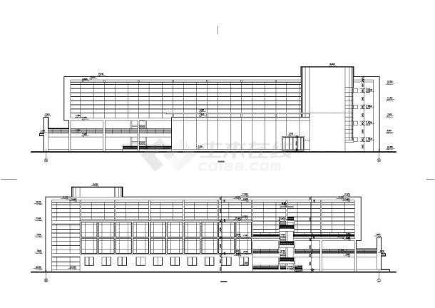 深圳市某电子厂区4层框架结构办公楼建筑设计CAD图纸-图一