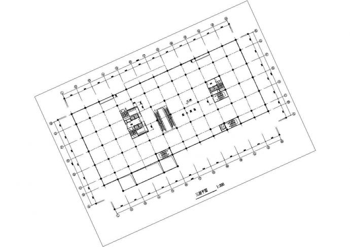 无锡市盛岸路某临街19层商场及高级写字综合楼建筑设计CAD图纸_图1