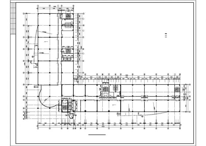 呼和浩特市某商业街17层L型办公楼全套建筑设计CAD图纸_图1