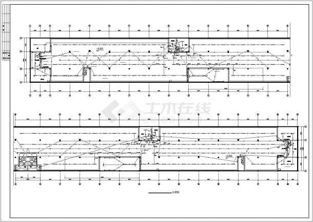 成都市某商业大厦地下钢婚结构停车库电气施工设计CAD图纸-图一