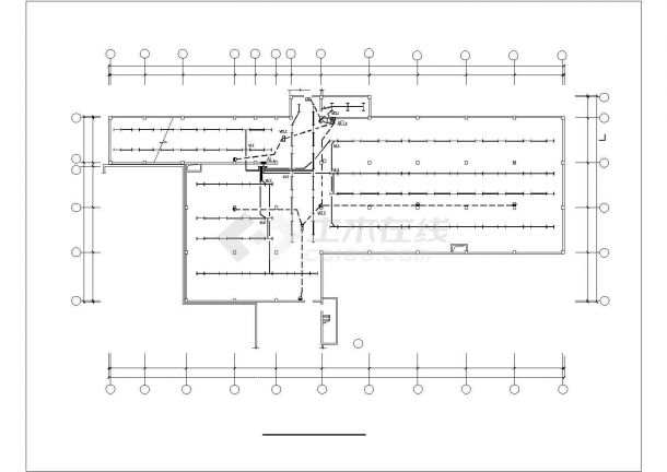 上海某现代化小区地下车库全套电气施工设计CAD图纸-图二
