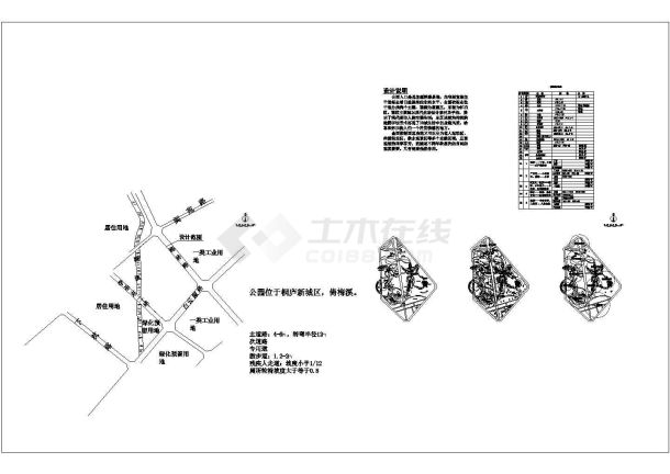 某公园方案CAD详细构造设计图-图一