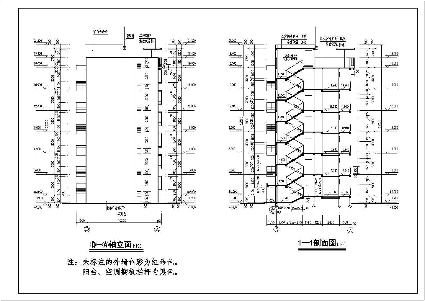 南京某恒金园小区多层住宅全套建施设计cad图(含底层平面图)