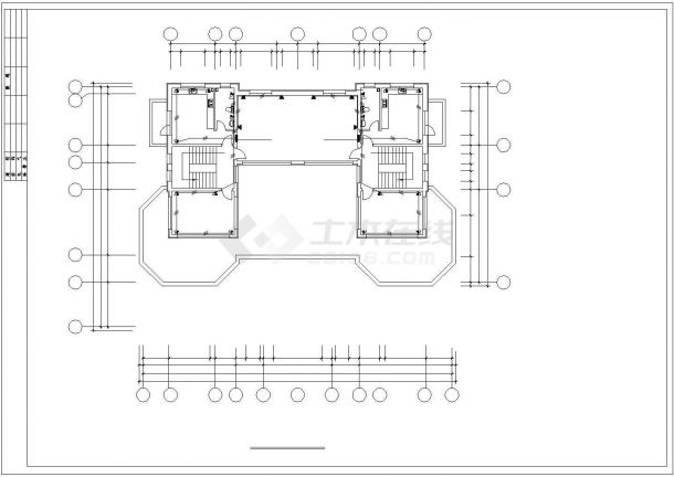 郑州市新鹤苑别墅区3层砖混独栋别墅建筑设计CAD图纸（含水电结构图）-图一