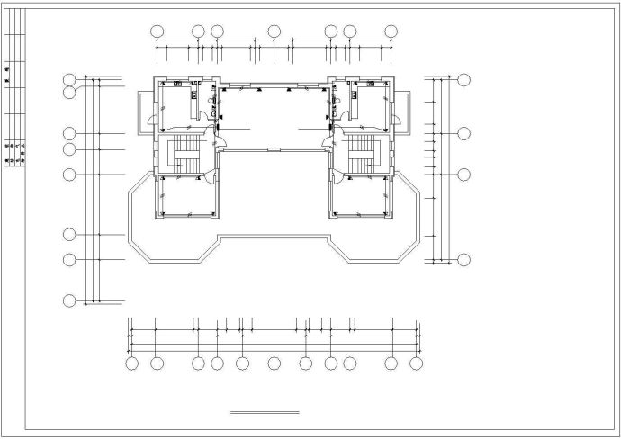 郑州市新鹤苑别墅区3层砖混独栋别墅建筑设计CAD图纸（含水电结构图）_图1