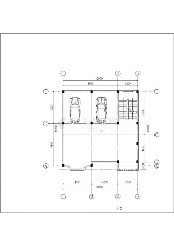 舟山市某度假村3层砖混结构独栋别墅建筑设计CAD图纸（含半地下室）-图一