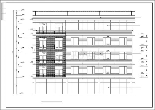 临街1.2万平米五层框架结构公寓式酒店全套建筑设计CAD图纸-图一