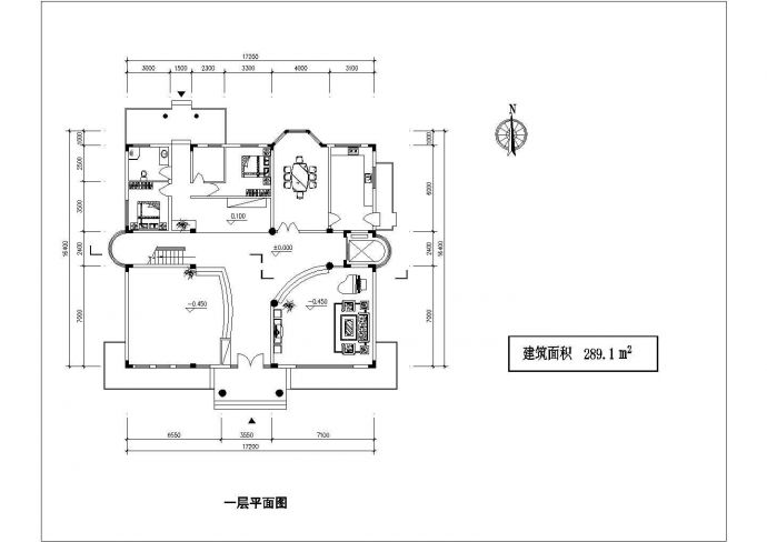 南昌市某村镇730平米3层框架结构私建豪华别墅全套建筑设计CAD图纸_图1