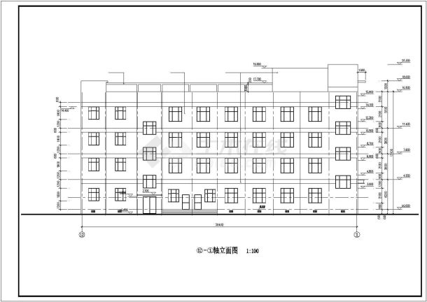 某地区四层医疗机构门诊建筑设计施工CAD图纸-图一