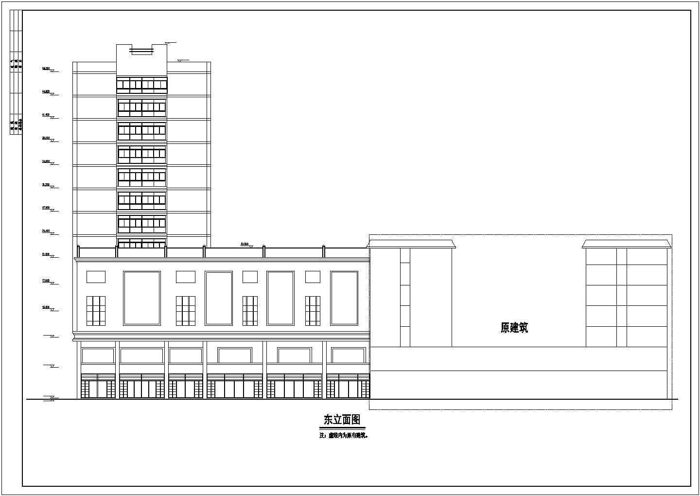 某地区高层酒店建筑初步设计施工CAD图纸