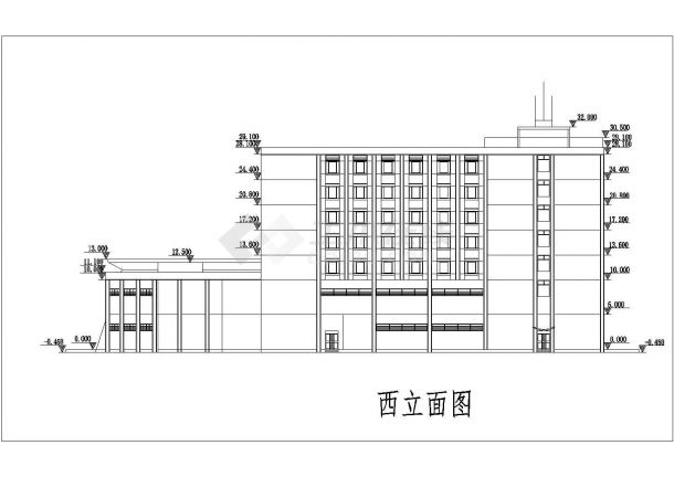 某地区豪华酒店建筑设计施工CAD图纸-图一