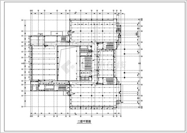 某地区高层办公楼建筑给排水设计施工CAD图纸-图二