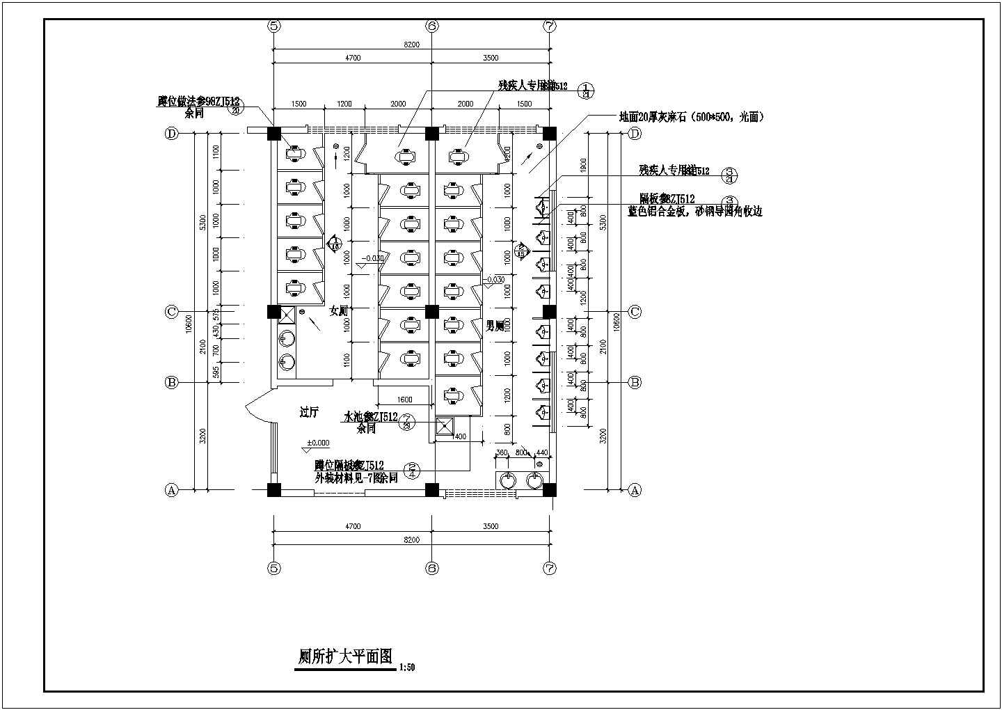 珠海市某社区380平米2层垃圾中转站建筑设计CAD图纸（含公共场所）