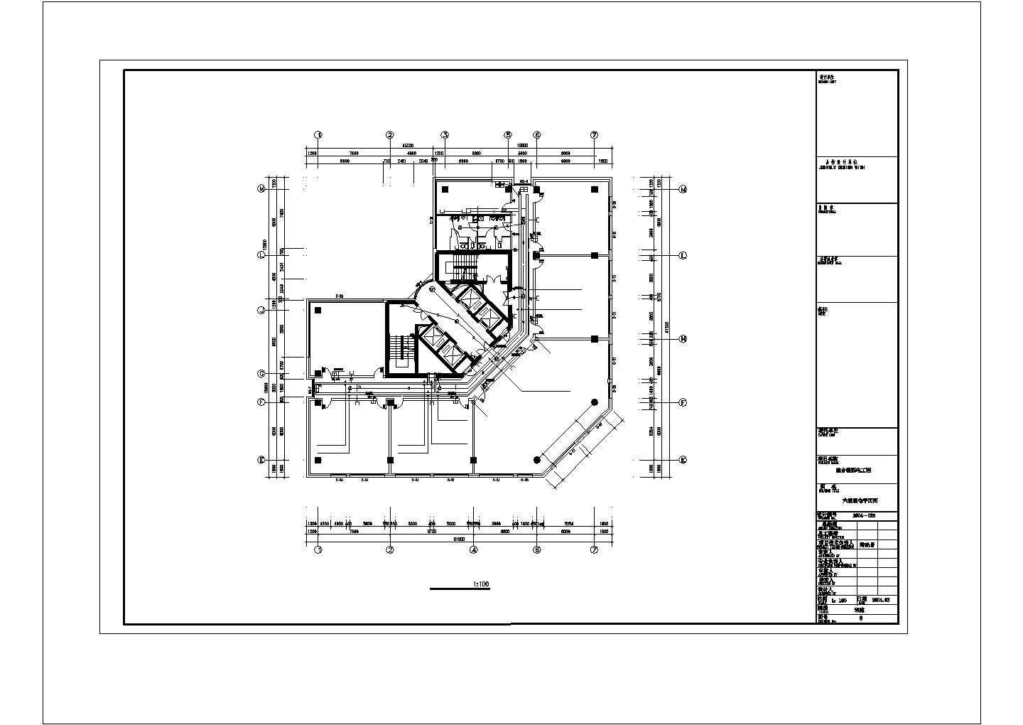 某地区大型高层办公楼建筑弱电设计方案施工CAD图纸