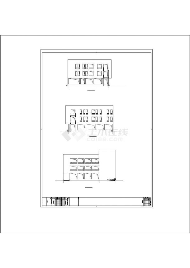 某地区三层幼儿园建筑与结构设计方案施工CAD图纸-图一