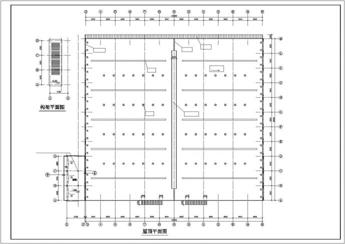 郑州市某服装厂1.1万平米单层轻钢结构生产厂房建筑设计CAD图纸_图1