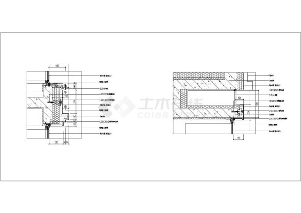 典型铝单板设计cad施工节点详图-图二