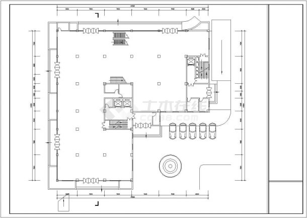 1万平米12层框架结构商业办公楼建筑设计CAD图纸（含效果图）-图一