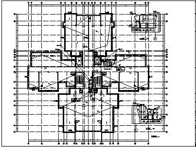 防烟设计_某市二十八层带地下二层住宅楼防烟系统设计cad图纸-图一