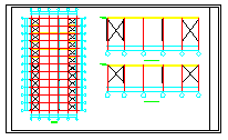 三跨钢构厂房结构设计CAD施工图纸-图二