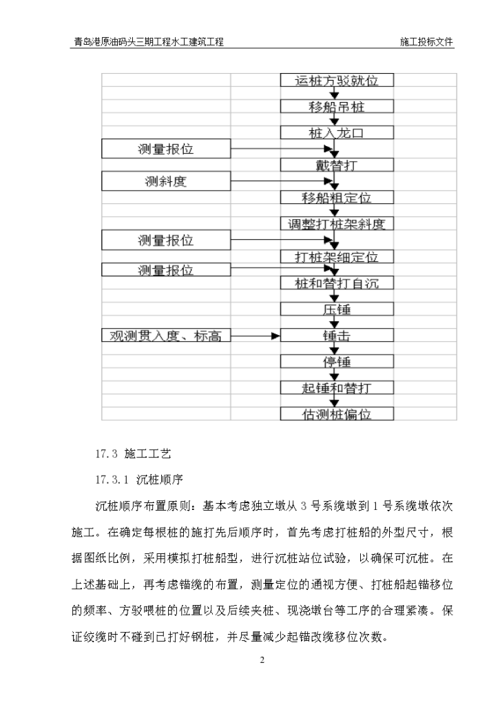 青岛港原油码头三期工程水工建筑工程技术标设计-图二