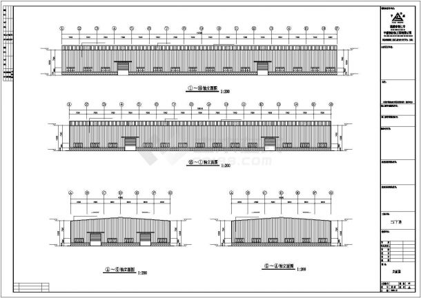 某地区钢结构厂房建筑设计方案施工CAD图纸-图二