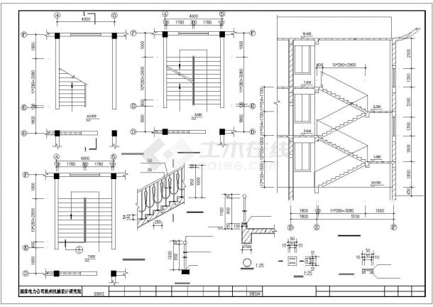 某地区三层办公楼建筑设计方案施工CAD图纸-图一