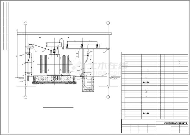 某地变压器室电气安装设计CAD图纸-图二