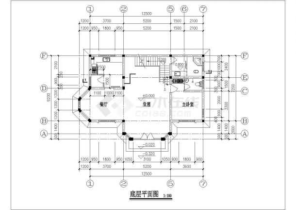 南昌市渭北村某三层框架结构休闲独栋别墅建筑设计CAD图纸（含阁楼）-图一