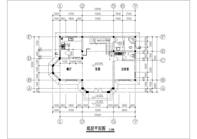 南昌市渭北村某三层框架结构休闲独栋别墅建筑设计CAD图纸（含阁楼）_图1