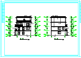 常见别墅建筑结构完整cad施工设计图纸_图1