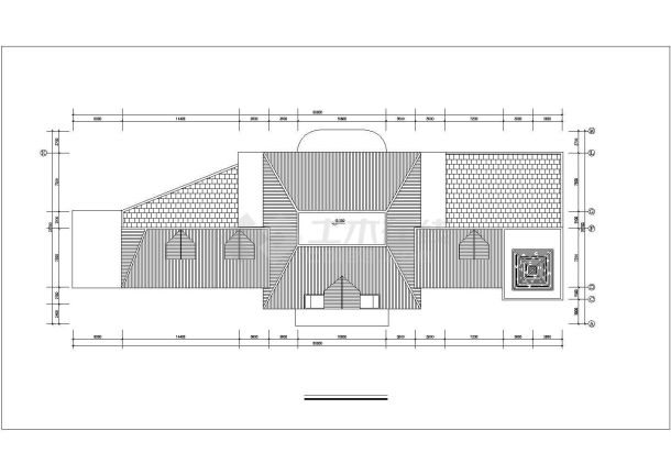 4800平米3层框架结构休闲民宿酒店建筑设计CAD图纸-图一