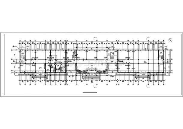 重庆市某8500平米五层框架结构商务酒店建筑设计CAD图纸-图二