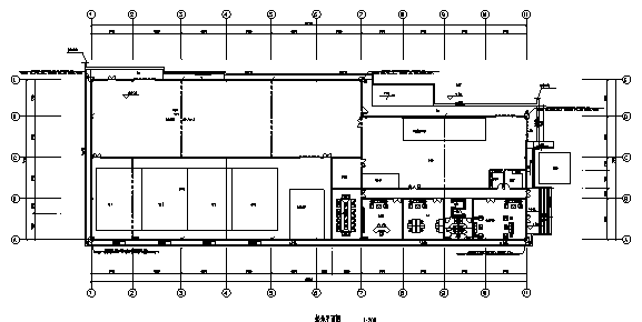 某市单层厂房电气施工cad图(含照明设计)_图1