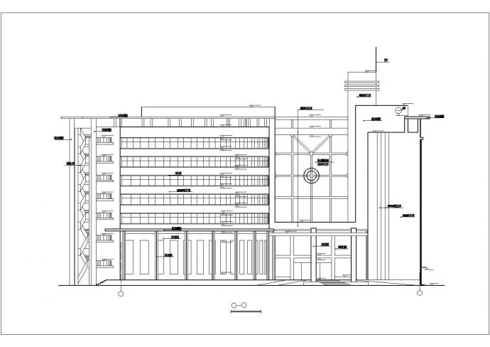 开封市人民路某临街9层星级大酒店全套建筑设计CAD图纸_图1