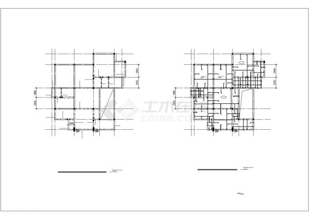 泰安市银桥新村2层砖混结构私人独栋别墅全套结构平面设计CAD图纸-图一