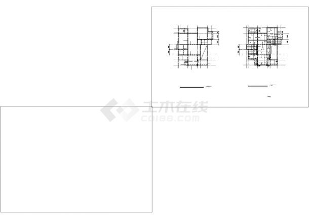 泰安市银桥新村2层砖混结构私人独栋别墅全套结构平面设计CAD图纸-图二