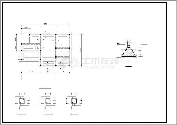 呼和浩特市金秀村某2层砖混结构住宅楼建筑设计CAD图纸（含结构图）-图一