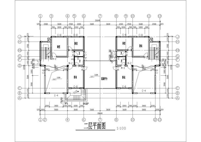 铜川市某现代化村镇3层砖混结构私人别墅建筑设计CAD图纸（含结构图）_图1
