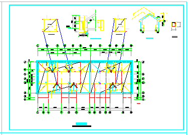 多层底框结构商务住宅综合楼结构cad施工设计图纸-图一