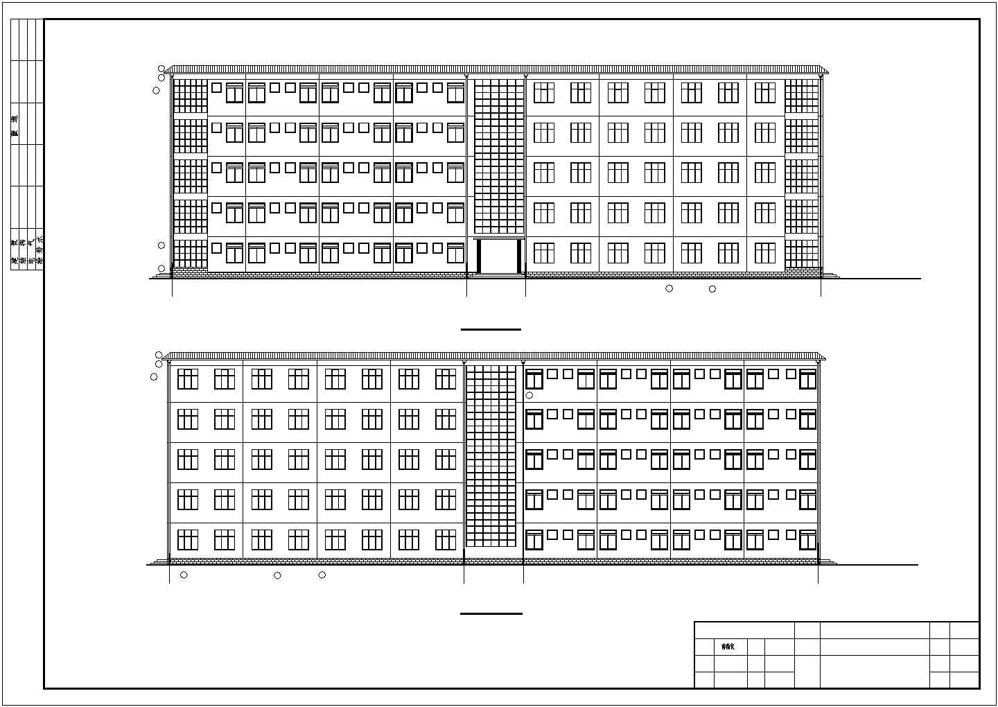 合肥市某高校4940平米5层框架结构学生宿舍楼全套建筑结构设计CAD图纸