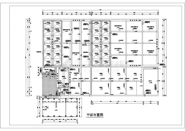 某皮革厂污水处理CAD设计大样平面图-图一