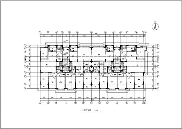 某小区9+1层单元式高层住宅楼建筑设计施工图（含平立剖）-图二
