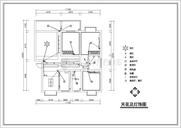 苏州市城市之光魏经理豪华家庭装修施工图初稿-图二