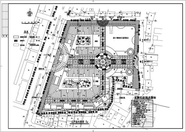 某商住小区CAD详细大样规划总图-图一