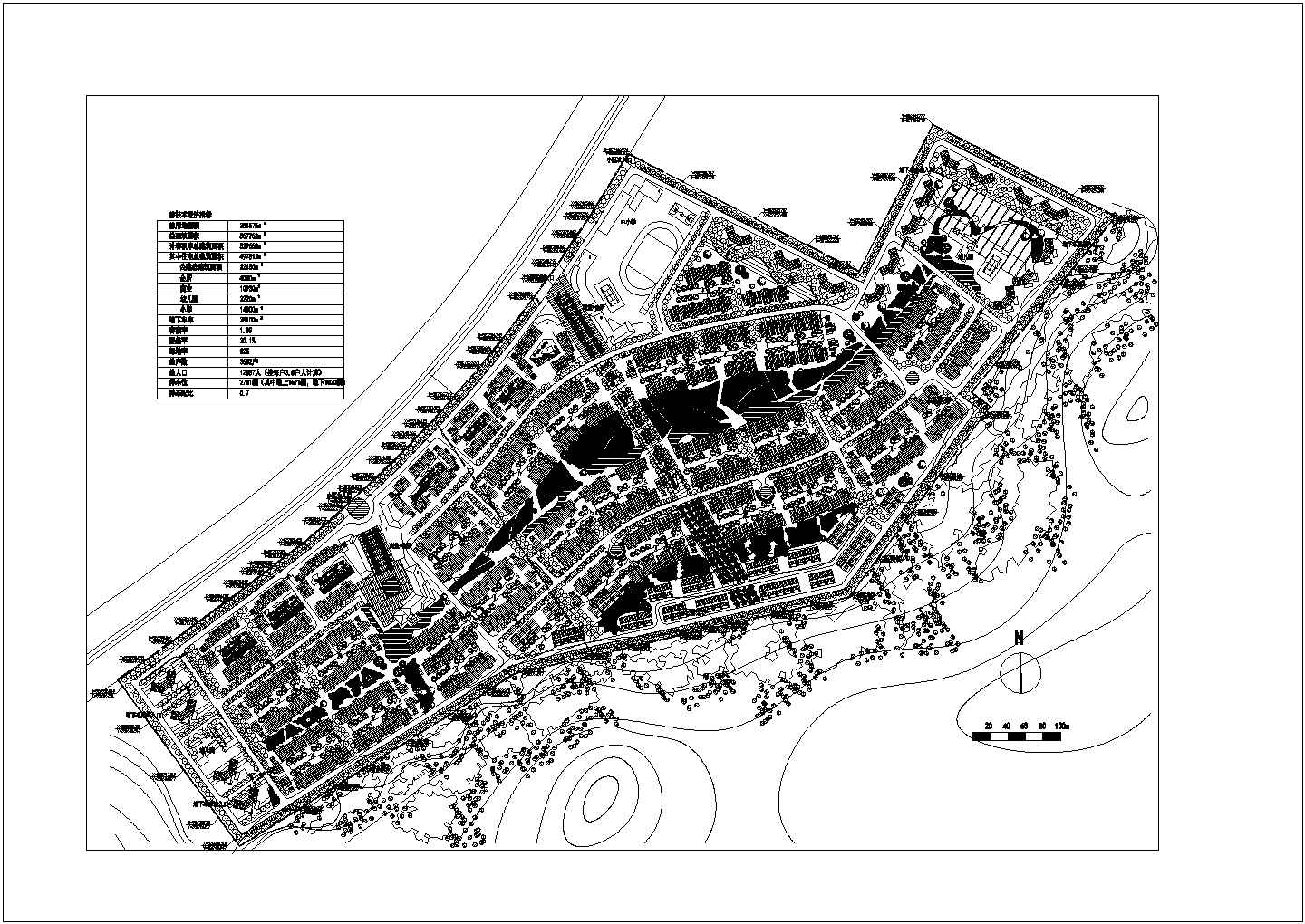 某华林山庄规划CAD设计详细总图