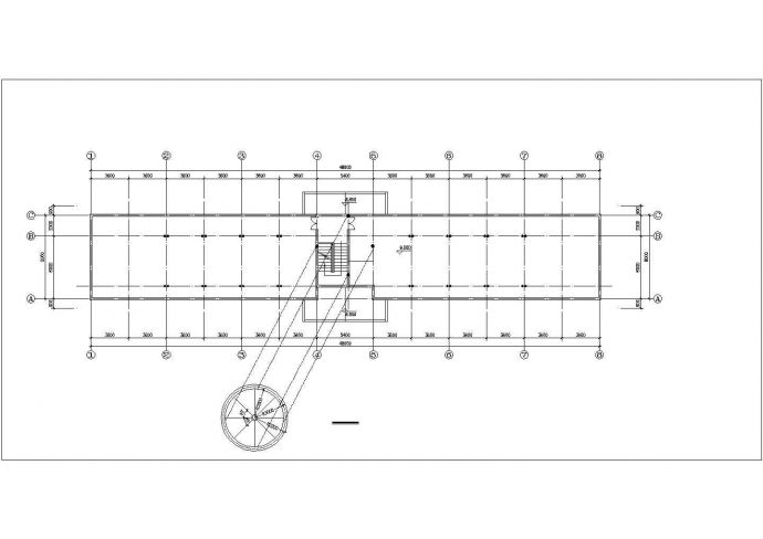杭州市某街道1160平米3层框架结构连锁宾馆建筑设计CAD图纸_图1