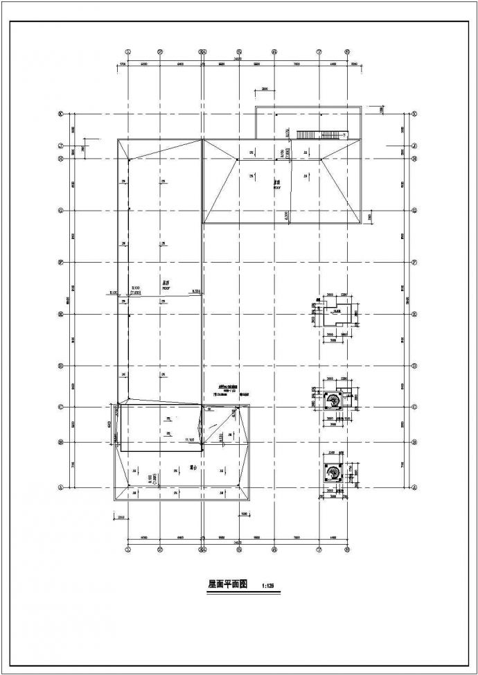 溧阳市某商业街2300平米3层框架结构商业综合楼建筑设计CAD图纸_图1